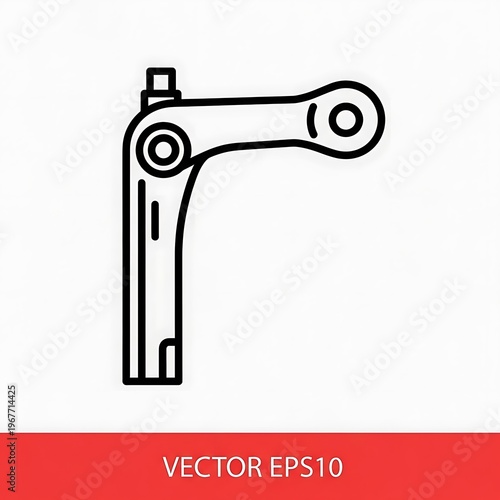 Mechanical robotic arm component.