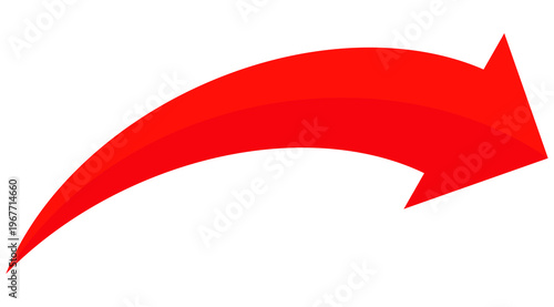 red arrow illustration in flat style	