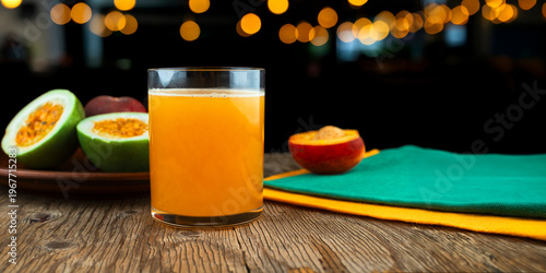 Fresh Passionfruit Peach Juice Banner
