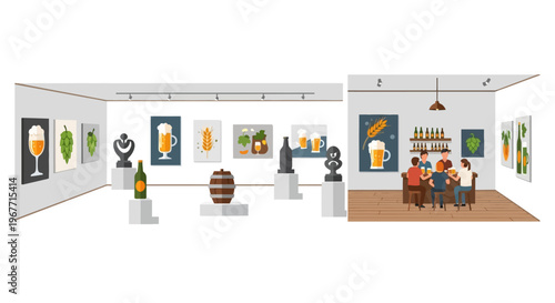 People sitting at a table. Vector Illustrations. EPS Editable