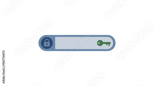 Secure online login interface technology. Vector Illustrations. EPS Editable