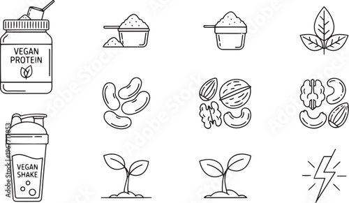 Vegan protein powder natural plant based nutrition for health fitness