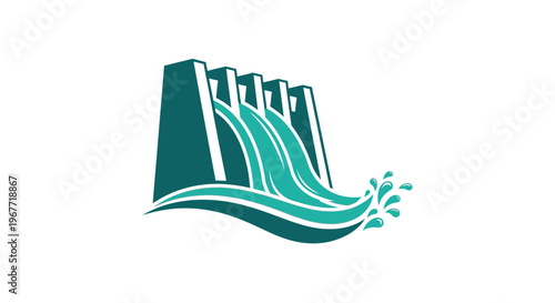 Hydroelectric Dam Power Generation with Flowing Water