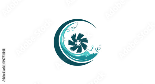 Hydro Turbine Energy Concept with Water Waves and Bubbles