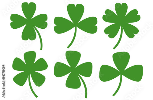 Clover leaf illustration in flat style. Clover leaf vector design symbolizes trust, hope, love, and good luck.