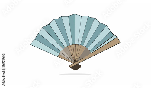 Minimal hand fan clipart vector