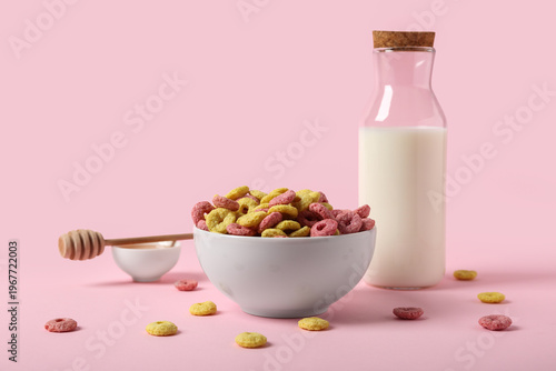 Bowl with tasty cereal ring...