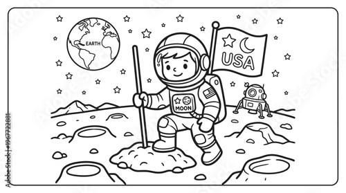 Astronaut in Space Suit Smiling.