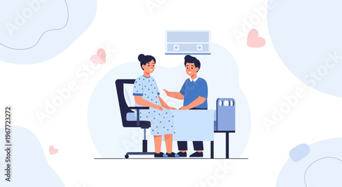 Doctor consulting with patient, healthcare, medical examination, friendly doctor and woman