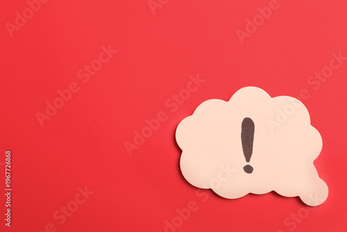 Speech bubble with exclamat...