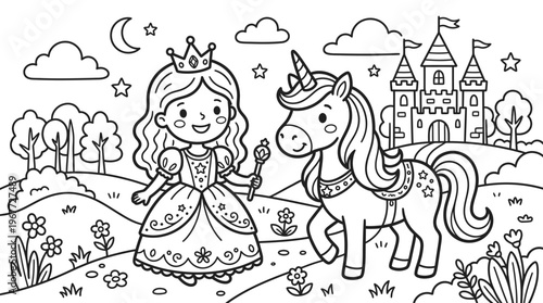 Little girl princess wearing crown.