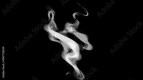 Smoke Abstract animation. Black Background for video editor and content creators.