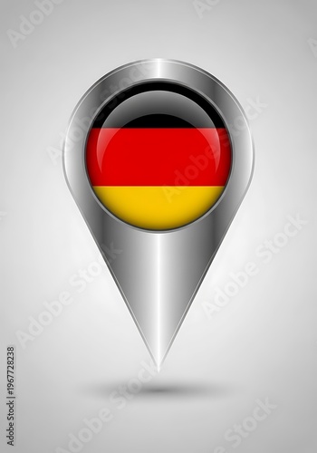Free Download Germany location pin with national flag, travel destination marker icon. - GFXLoad