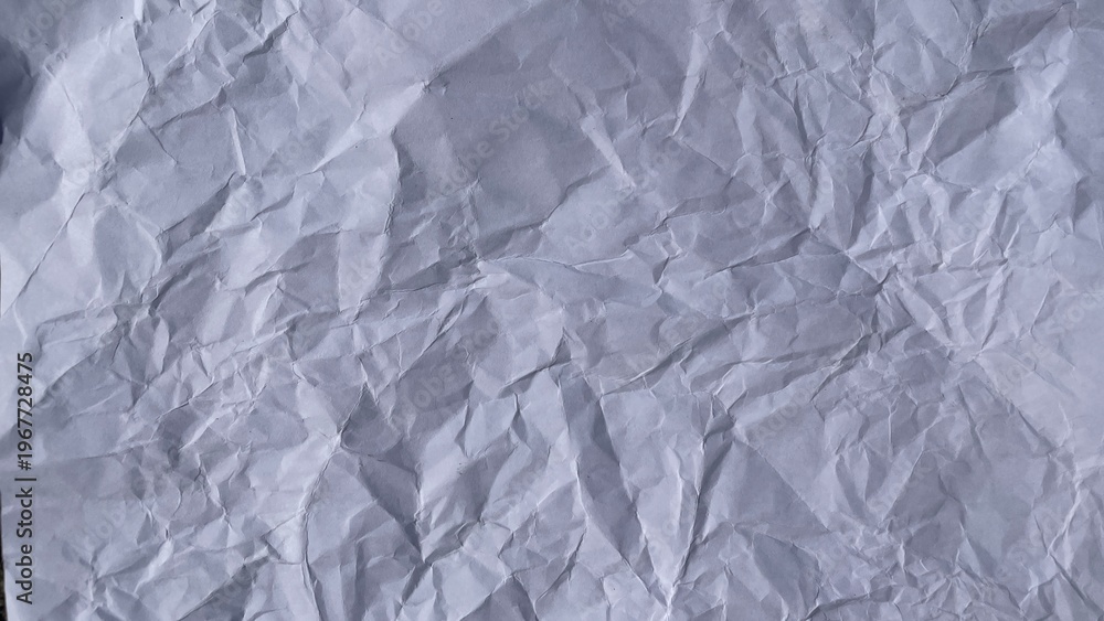 Fototapeta premium Crumpled White Paper Texture Background