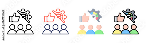 Performance icon set multiple style collection