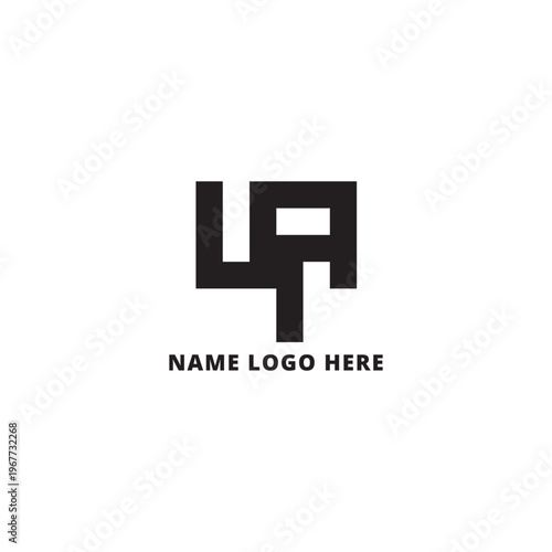 initial logo vector design minimalist