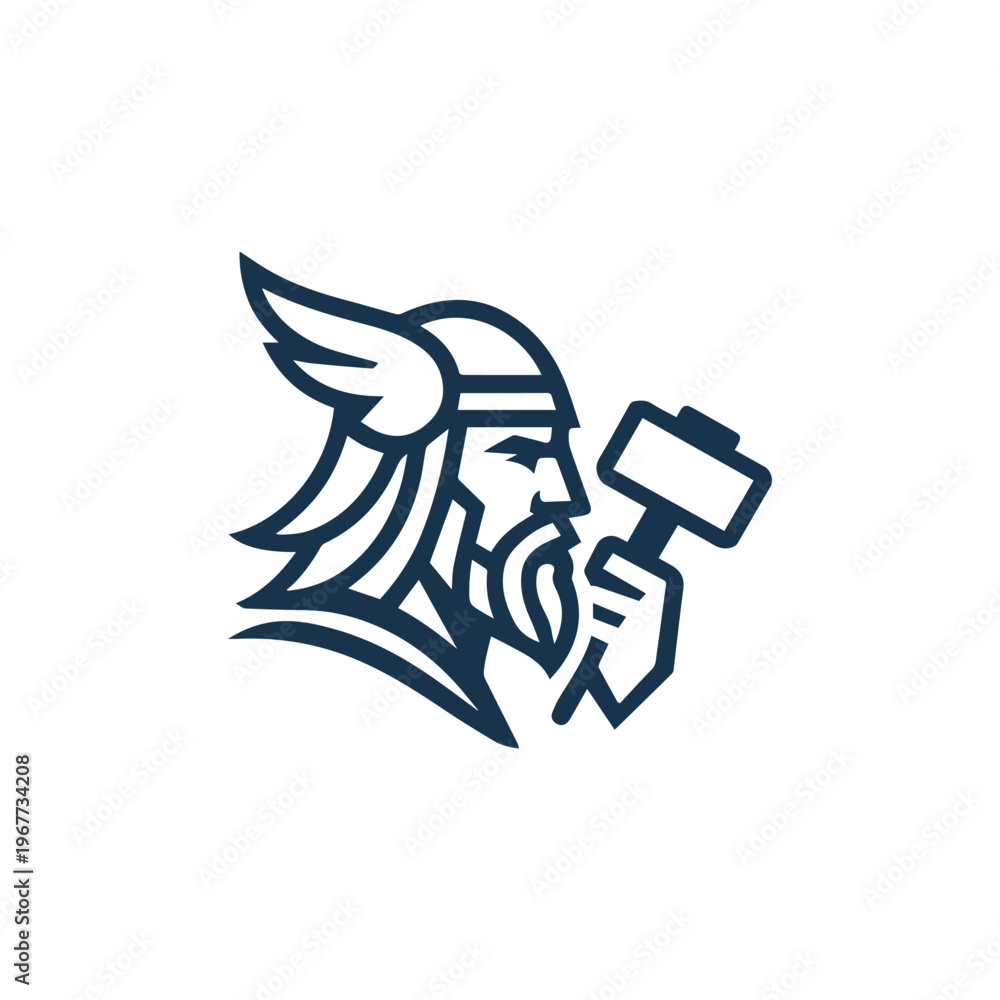 Fototapeta premium Thor God Logo