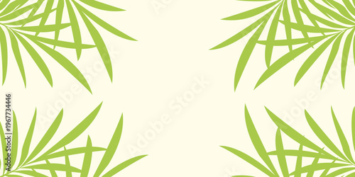 Leaves background with summer fun design concept, abstract illustration with exotic jungle leaves, colorful design, summer background, tropical leaves.Tropical leaf background, palm leaves.