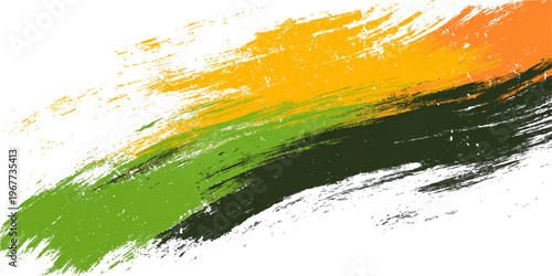 Abstract grunge watercolor background of a blue sea and yellow sunset sky with a paint splash texture on paper