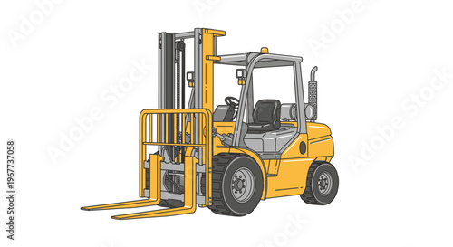 Industrial Forklift Truck for Warehouse Logistics and Material Handling