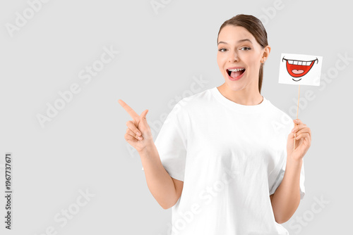 Young woman with dental bra...