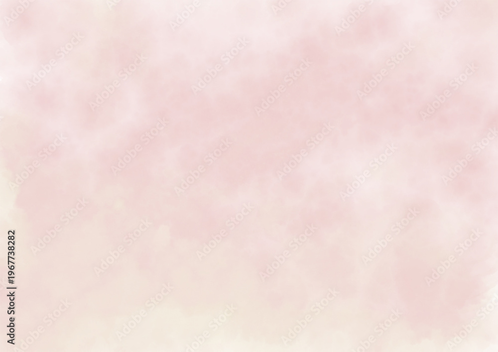 Obraz premium Soft pink watercolor background with copy space, pastel abstract texture, light gentle wash gradient, delicate backdrop