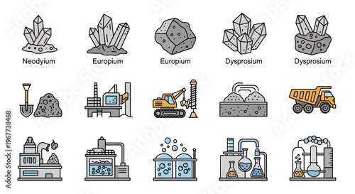 Industrial mining and factory operations.