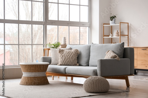 Cozy sofa and coffee table ...