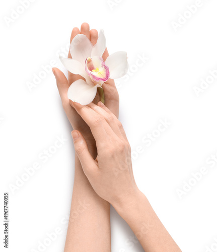 Beautiful female hands with...