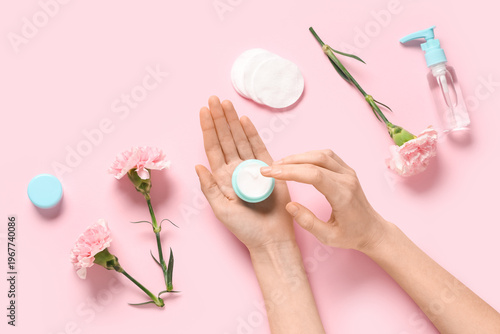 Beautiful female hands with...