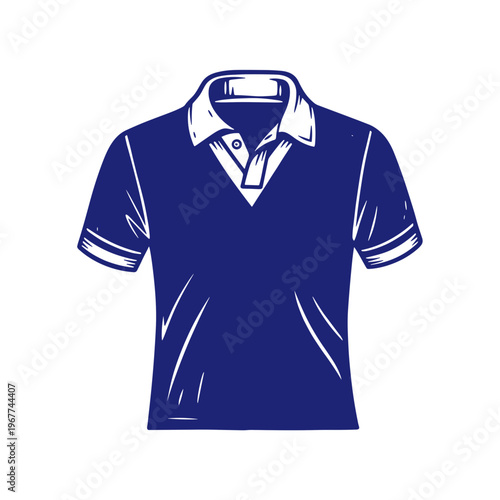 Vector Pinocut A Classic Blue Polo Shirt.