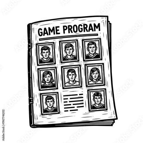 Vector Pinocut Game Program Illustration