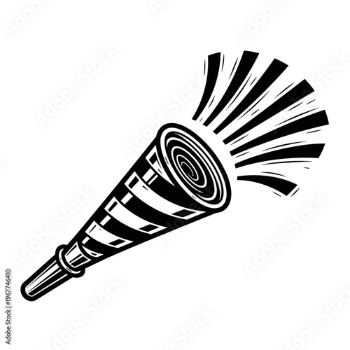 Vector Pinocut Festive horn illustration for celebration 