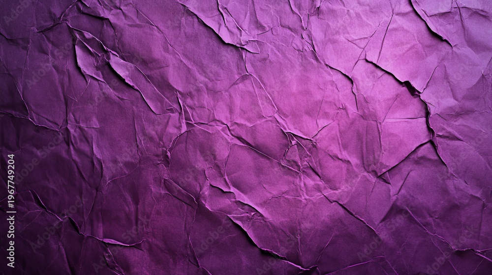 Fototapeta premium Old purple crumpled paper texture, antique vintage background, rich elegant wall surface