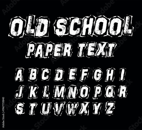 Vector alphabet of ransom note style collection and distortion artwork