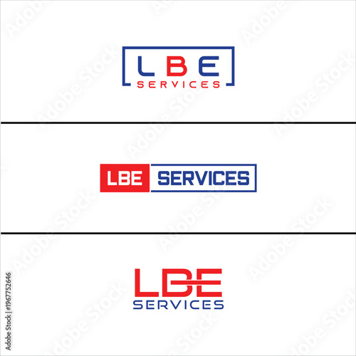 Modern LBE Services Logo Design Set with Clean Corporate Branding Style