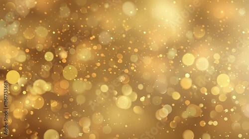 Golden bokeh light background texture.