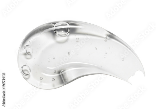 A smear of clear gel with bubbles