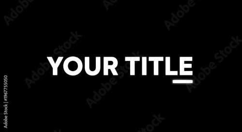 A black background with white text and a modern design element