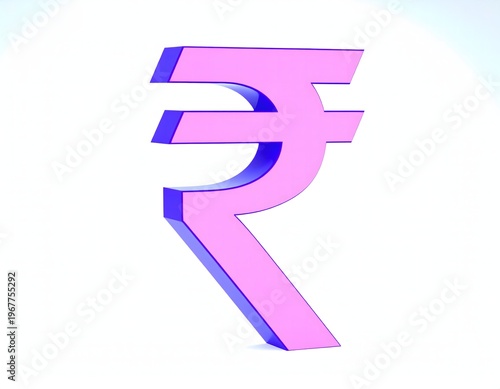 Pink and Purple Rupee Symbol