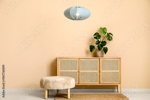 Stylish living room with ch...