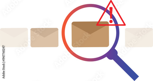 Graphic illustration illustrating privacy warnings and data threat notifications from the security management system.