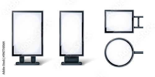 Blank display billboard mockup screen design template featuring large advertising panel for outdoor branding campaigns with clean empty space for creative promotional content and marketing visuals