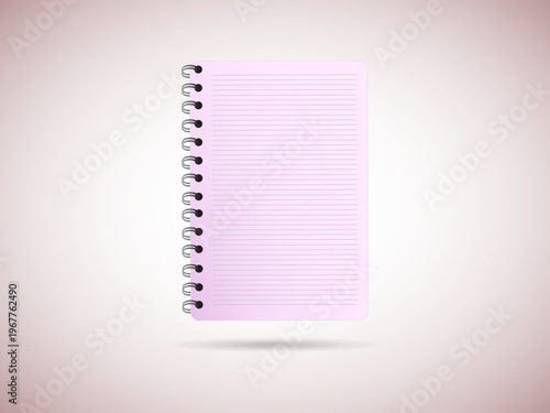 Blank realistic spiral notepad notebook isolated on transparent background featuring clean pages and metal binding ideal for writing office supplies mockups and stationery design presentation