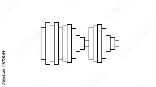 Audio sound waveform animation on a white background