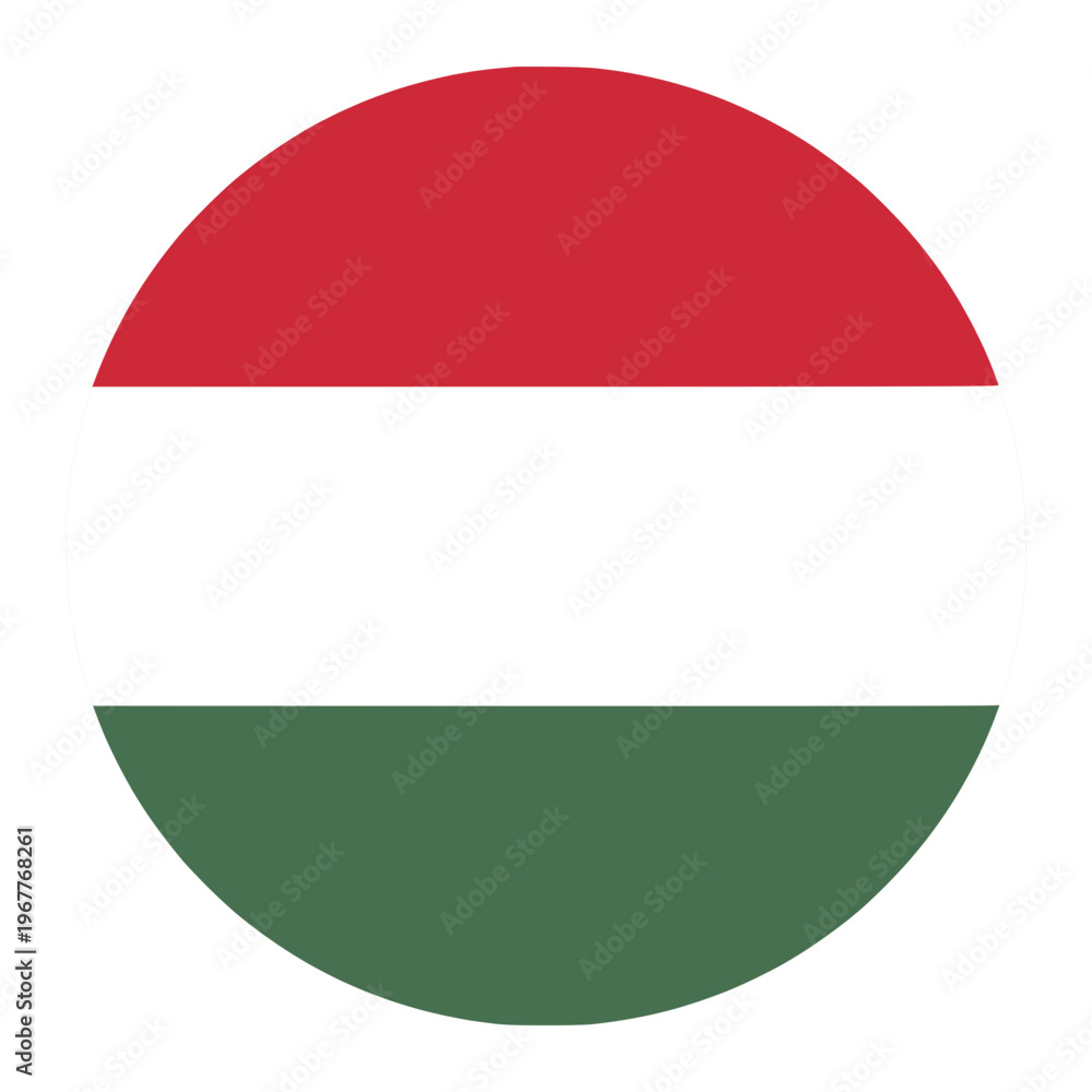 Fototapeta premium Hungary Flag in Circle Shape