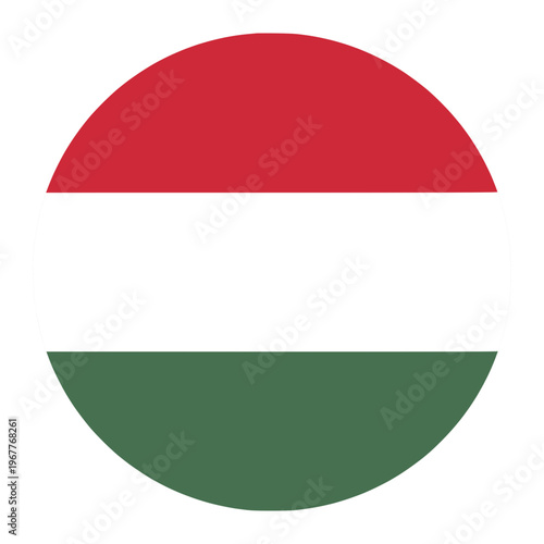 Free Download Hungary Flag in Circle Shape - GFXLoad