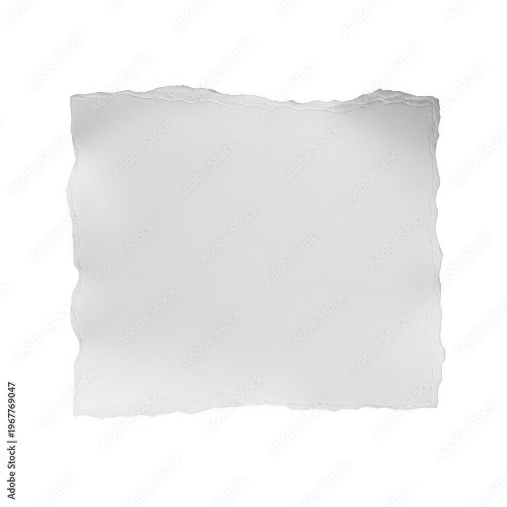 Fototapeta premium A gray rectangle with a torn paper effect on a white background isolated on transparent background