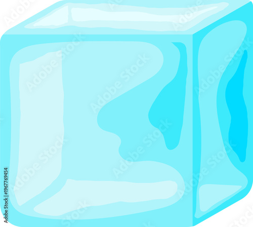 Simple illustration of a single ice cube