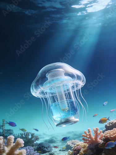 Future Marine Biotechnology Purification Device Deep Sea Scene